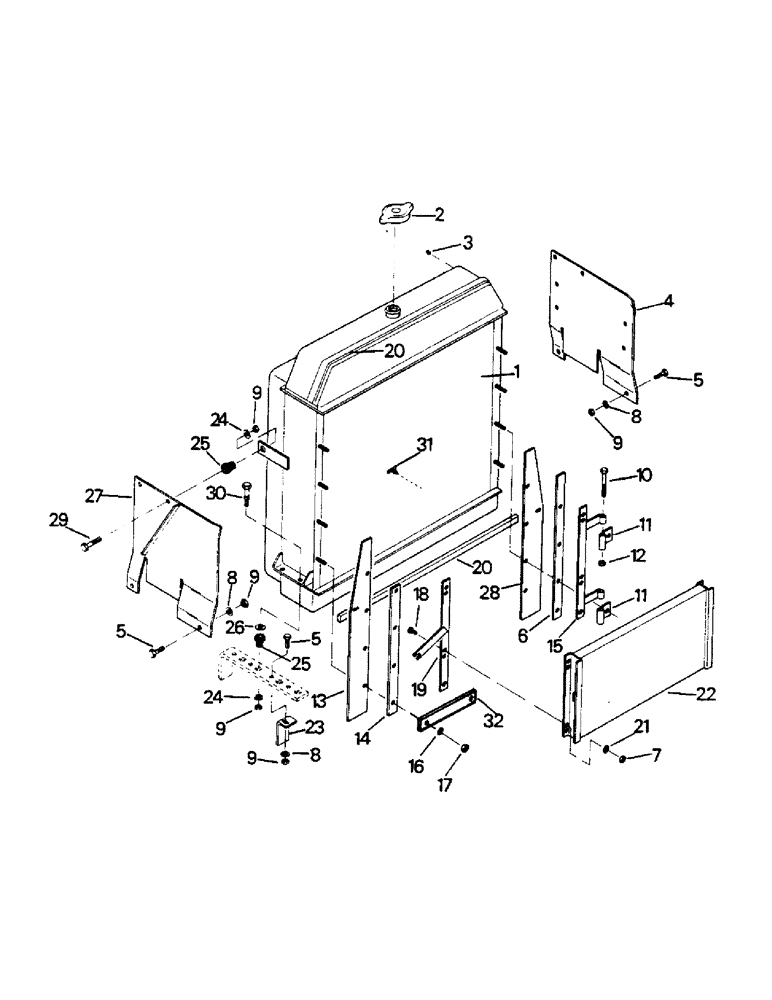 Схема запчастей Case IH ST325 - (04-17) - RADIATOR MOUNTING, ALL EXCEPT ST 220, 251 AND EARLY ST 250 AND 270 (04) - Drive Train