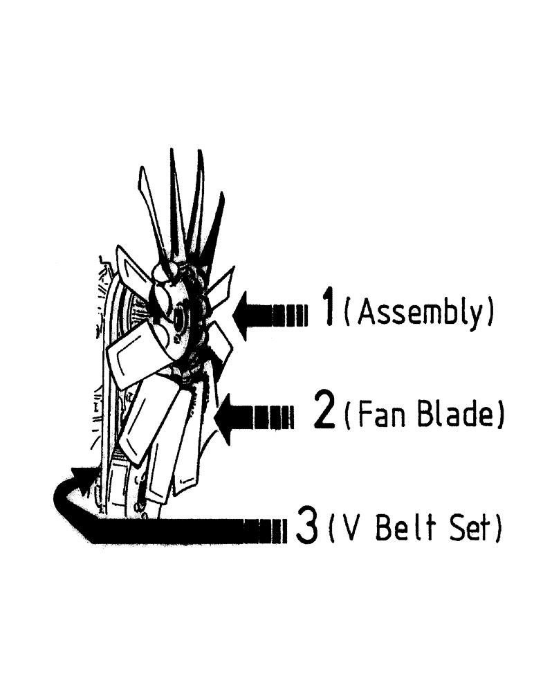 Схема запчастей Case IH 7700 - (C02-09) - COOLING FAN AND DRIVE BELT, 3306 Engine & Engine Attachments