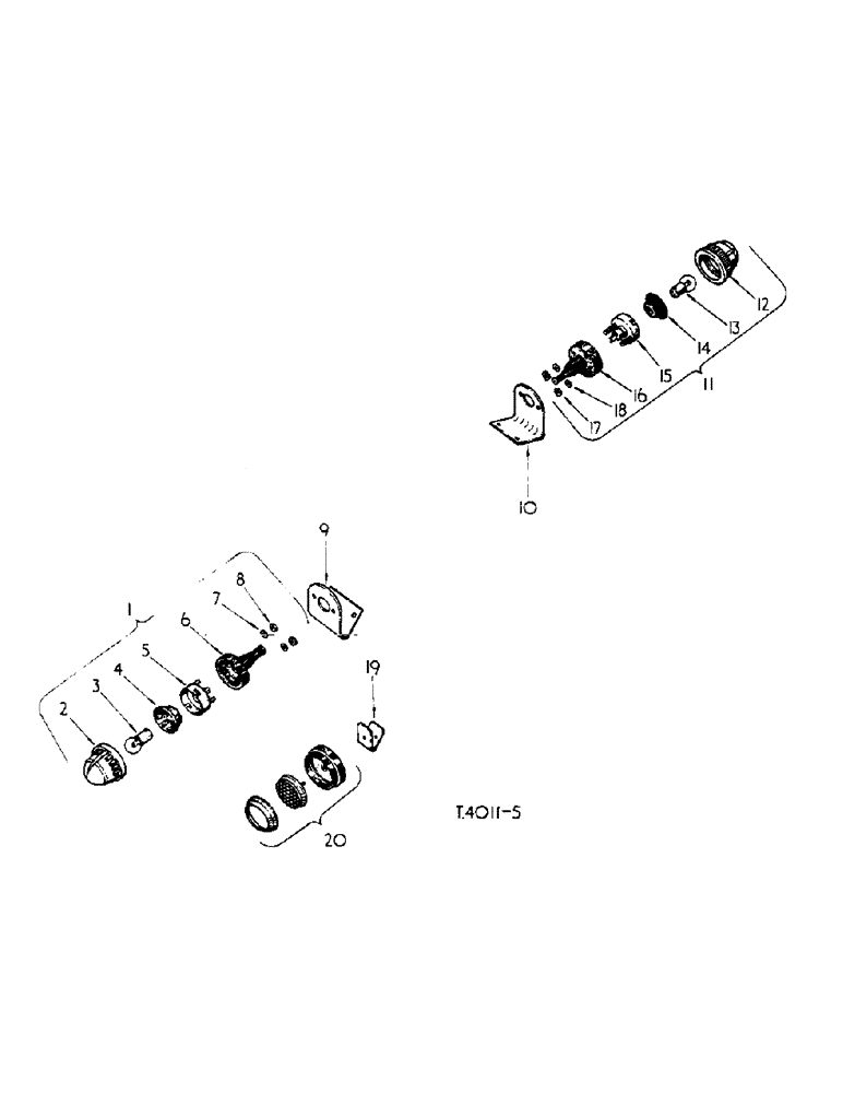 Схема запчастей Case IH 276 - (3-17) - LAMPS, SIDE AND REAR, R.T.A. LIGHTING ATTACHMENT, WITH REAR INDUSTRIAL FENDERS (04) - ELECTRICAL SYSTEMS