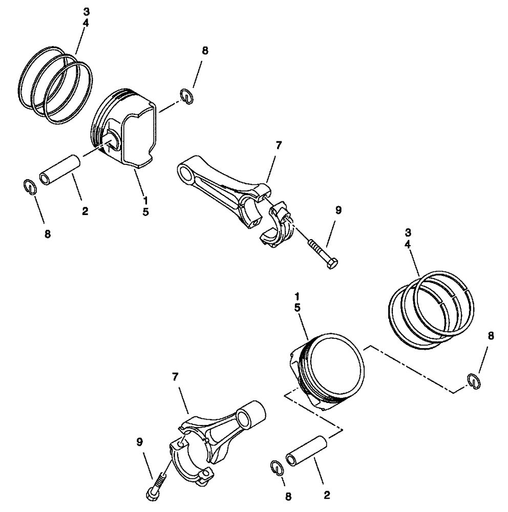 Схема запчастей Case IH SCOUT XL - (10.105.01[01]) - PISTON - GASOLINE ENGINE (10) - ENGINE