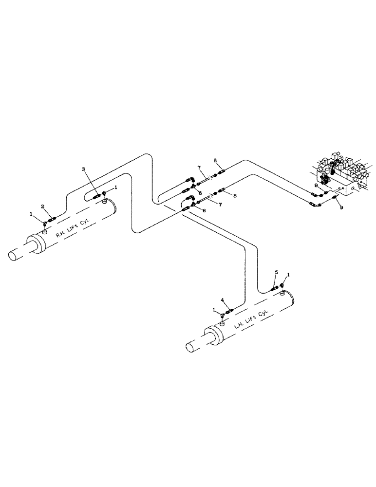 Схема запчастей Case IH 7000 - (B06-23) - HYDRAULIC CIRCUIT, ELEVATOR LIFT Hydraulic Components & Circuits