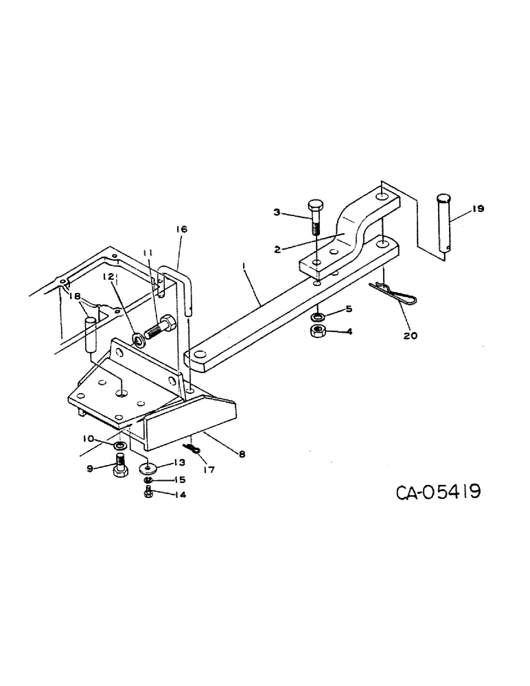 Схема запчастей Case IH 284 - (09-01) - FRAME, SWINGING DRAWBAR (12) - FRAME