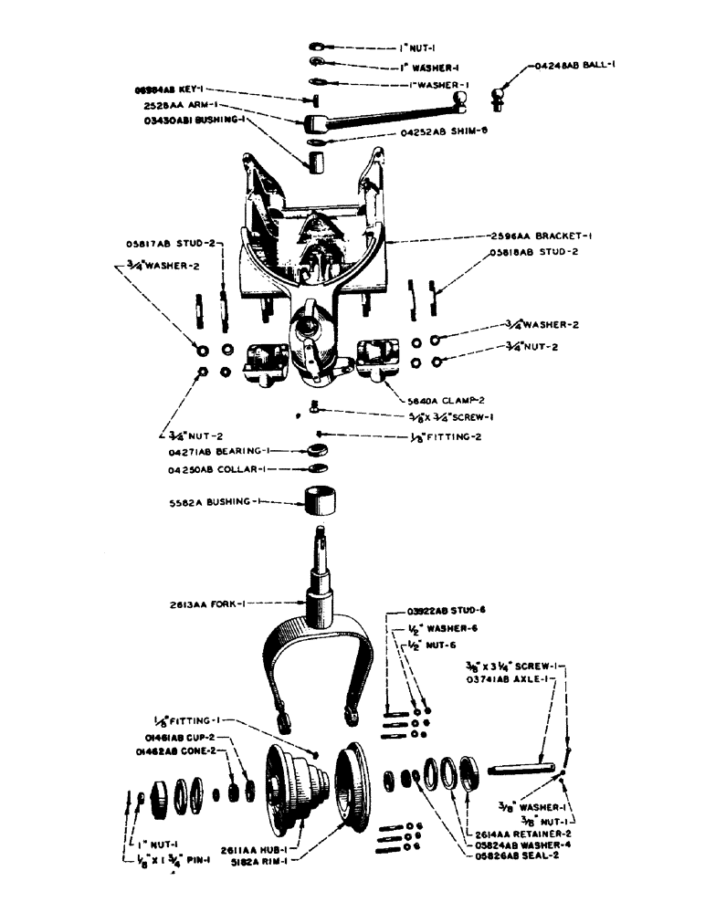 Схема запчастей Case IH SC-SERIES - (098) - SINGLE FRONT WHEEL, FOR SC TRACTOR (06) - POWER TRAIN