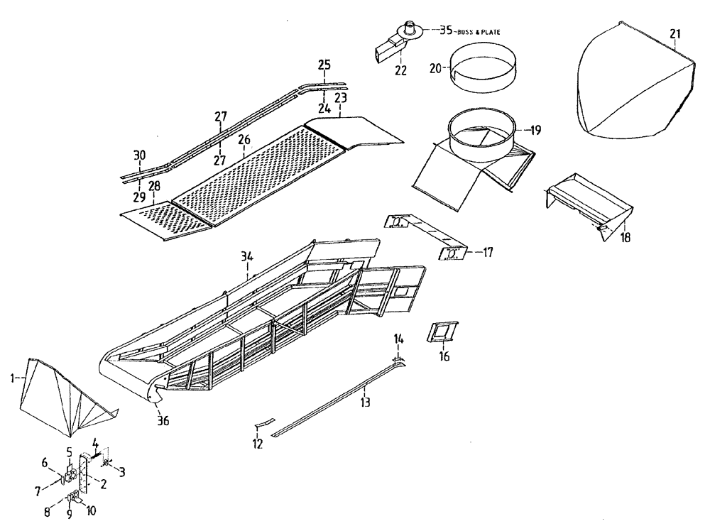 Схема запчастей Case IH 7700 - (A02[43]) - ELEVATOR, EXTENDED Mainframe & Functioning Components