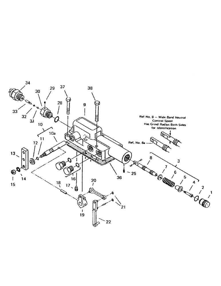 Схема запчастей Case IH 7000 - (B03-03) - HYDRAULICS, PUMP, DISPLACEMENT CONTROL Hydraulic Components & Circuits