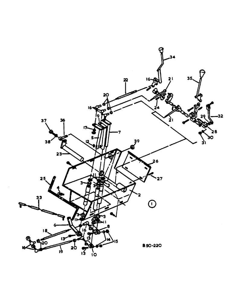 Схема запчастей Case IH 485 - (00F20) - SPEED/RANGE CONTROLS - SYNCHRO, UP TO 4681, DE-LUXE CAB (04) - Drive Train