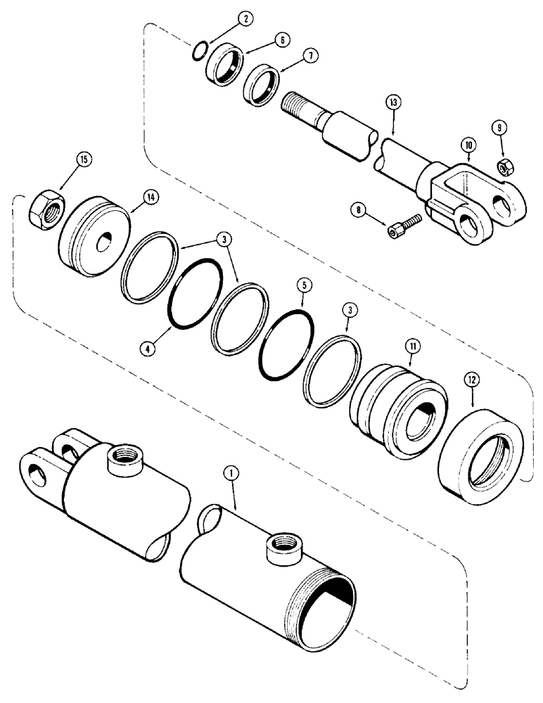 Схема запчастей Case IH 1900 - (38) - T57118 CYLINDER RAM, 4-1/2 X 20 INCH (114.3 X 508.0 MM) 