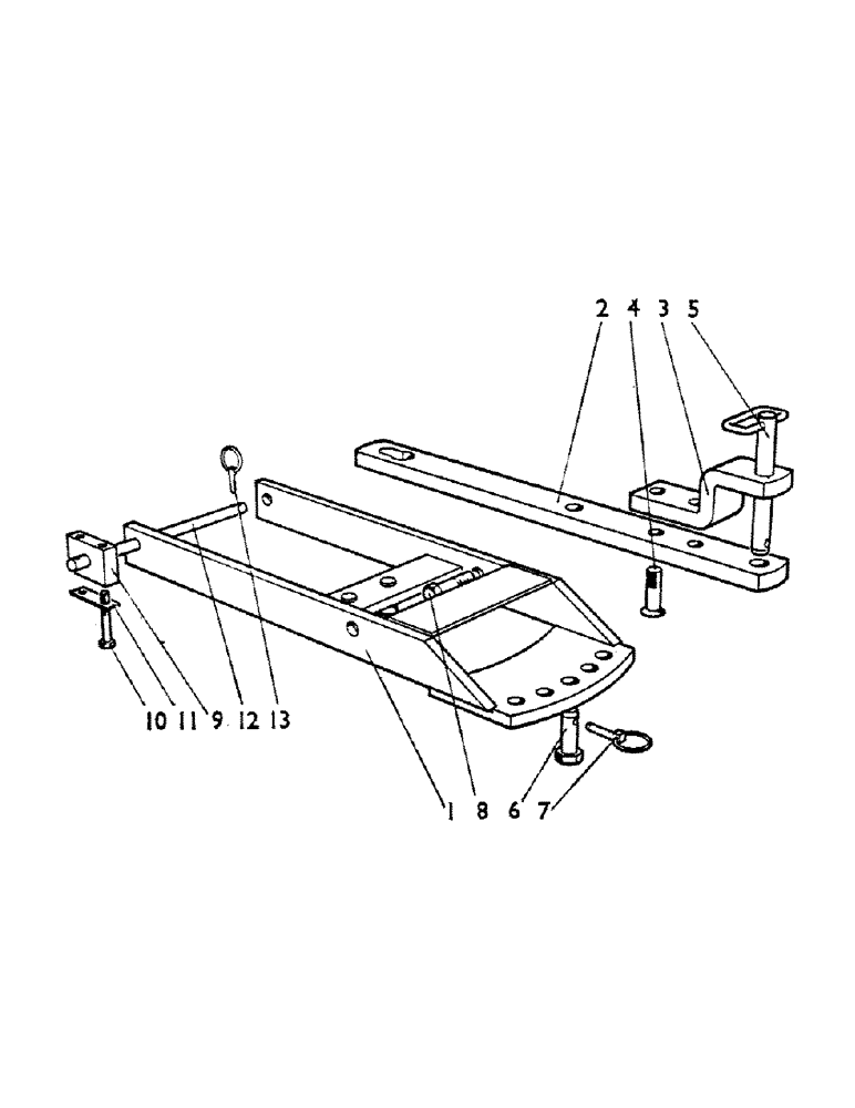 Схема запчастей Case IH 780 - (060) - UNIVERSAL DRAWBAR, OPTIONAL EQUIPMENT Drawbars & Hitches