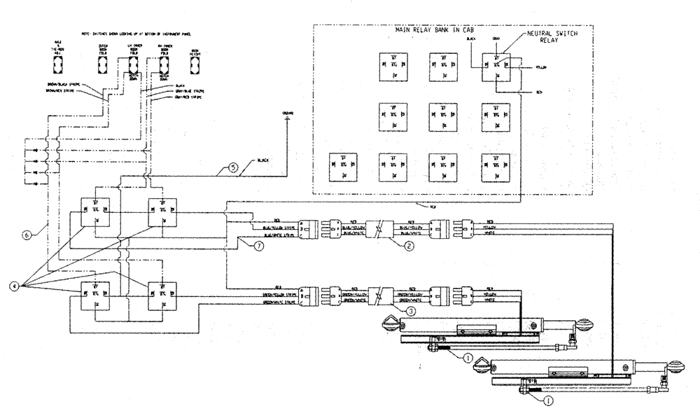 Схема запчастей Case IH TYLER - (11-003) - WIRING - ELECTRICAL BOOM RELIEF (06) - ELECTRICAL