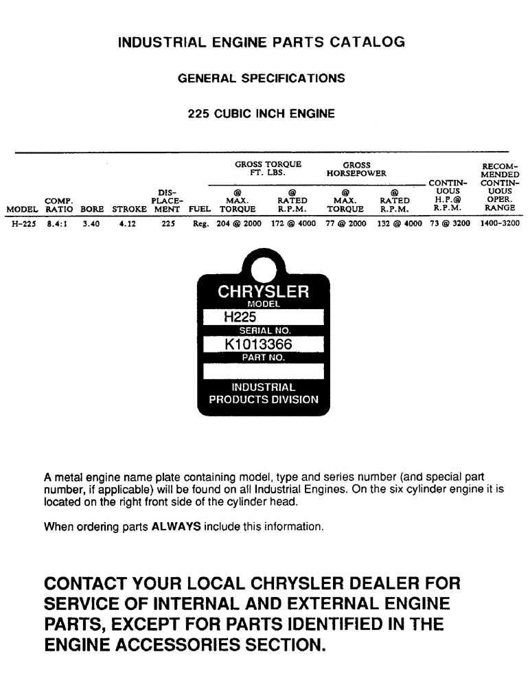 Схема запчастей Case IH 8830 - (2-03) - GENERAL INFORMATION/INDUSTRIAL ENGINE PARTS CATALOG (00) - PICTORIAL INDEX