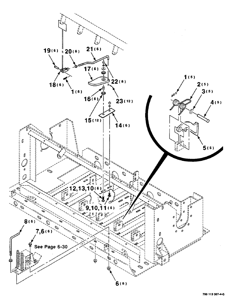 Схема запчастей Case IH 8580 - (06-24) - KNOTTER TWINE FINGER AND HAY DOG ASSEMBLY (14) - BALE CHAMBER
