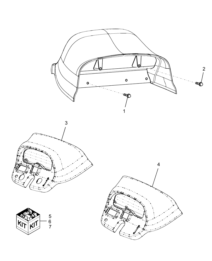 Схема запчастей Case IH D35 - (08.03.04) - REAR HOOD (08) - SHEET METAL