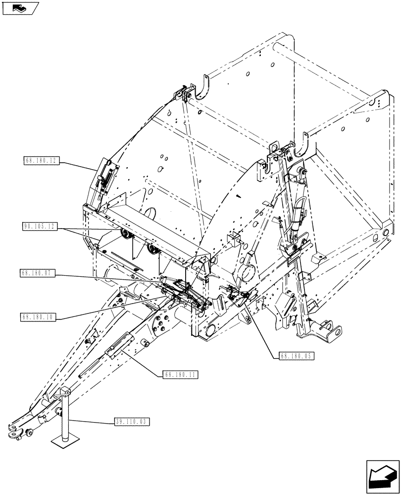 Схема запчастей Case IH RB455A - (00.000.68) - TYING / WRAPPING (00) - GENERAL & PICTORIAL INDEX