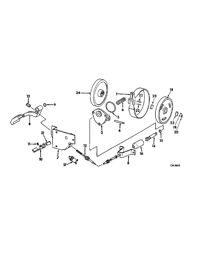 Схема запчастей Case IH 674 - (04-03) - BRAKES, PARK LOCK (5.1) - BRAKES