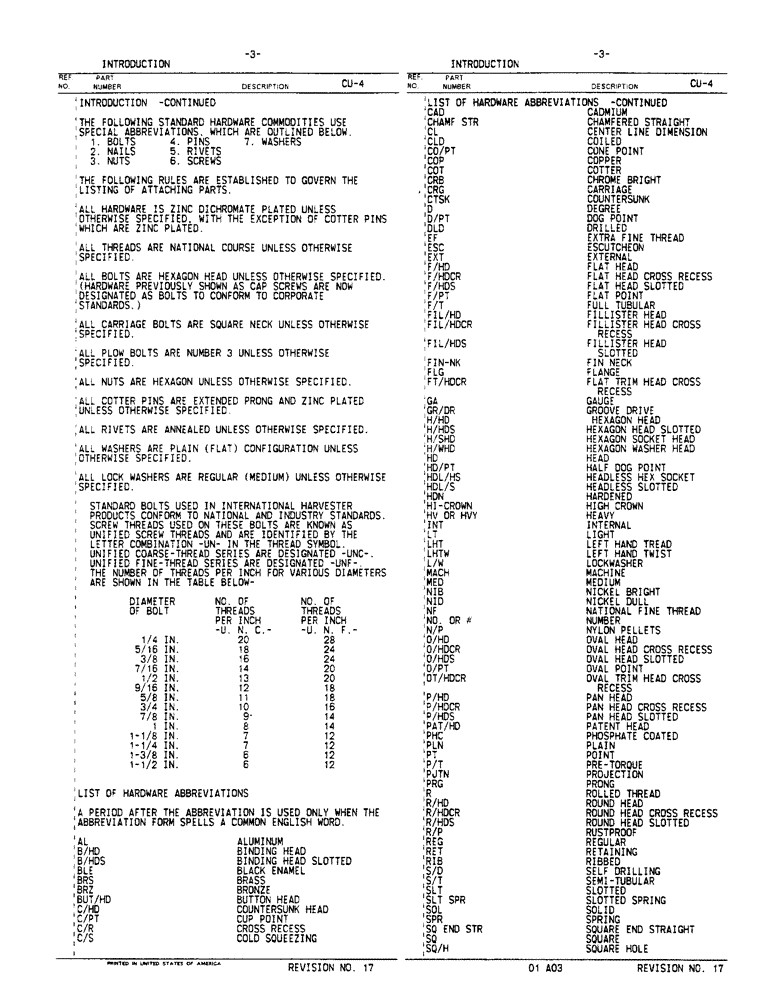 Схема запчастей Case IH 65 - (3) - INTRODUCTION 