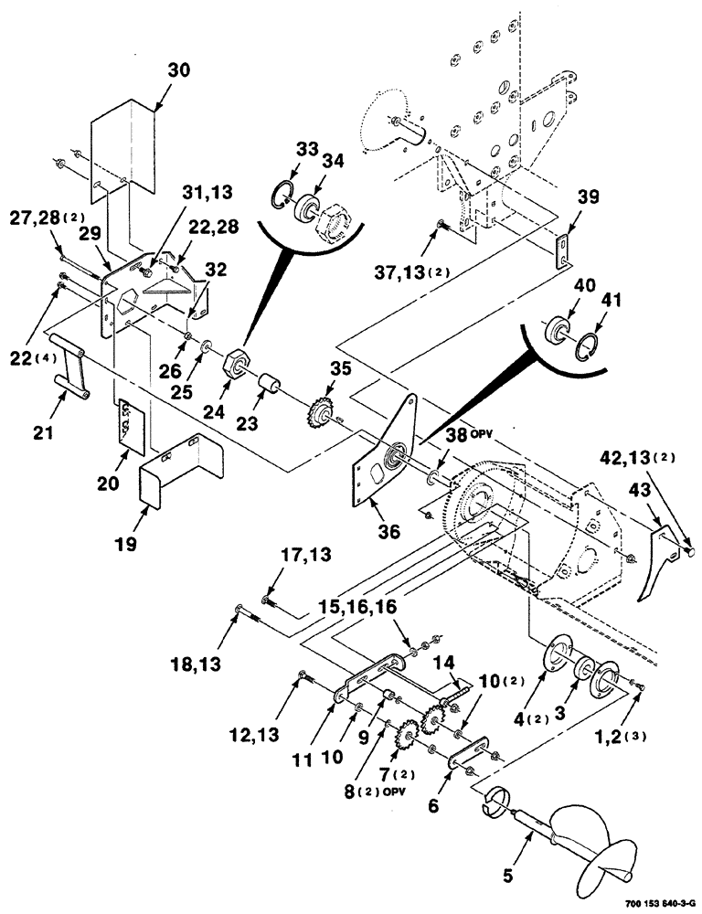 Схема запчастей Case IH RS561 - (02-032) - STUFFER, AUGER AND DRIVE ASSEMBLIES (RIGHT) Driveline