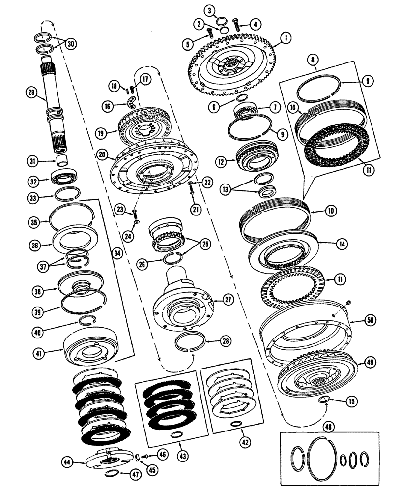 Схема запчастей Case IH 630 - (062) - G30373 TORQUE CONVERTER PARTS (06) - POWER TRAIN