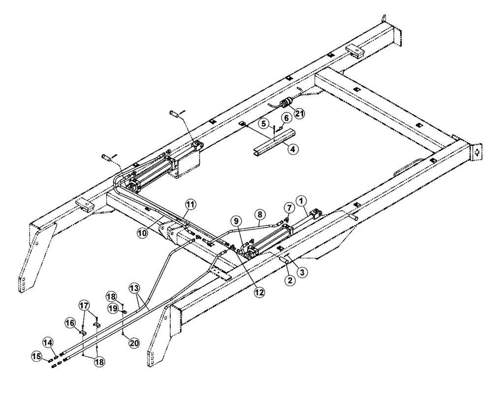Схема запчастей Case IH RMX790 - (35.100.01) - TRANSPORT HYDRAULICS - MECHANICAL (08) - HYDRAULICS