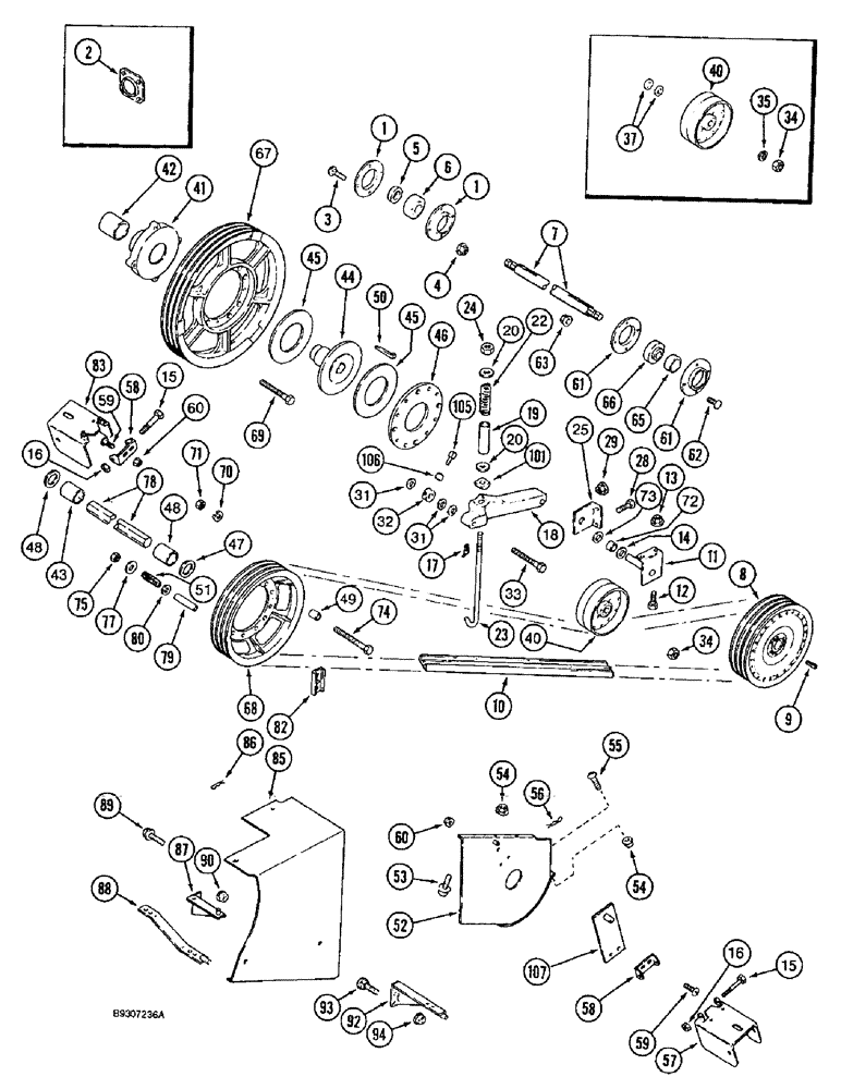 Схема запчастей Case IH 1666 - (9A-24) - FEEDER, JACKSHAFT DRIVE (13) - FEEDER