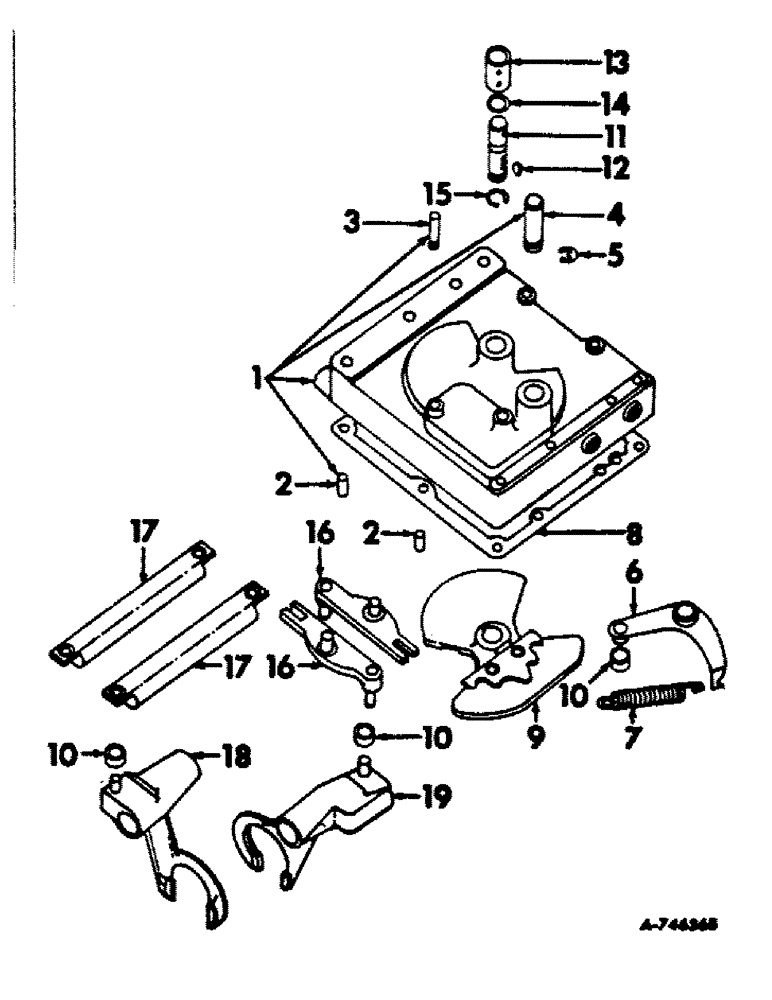 Схема запчастей Case IH 21206 - (H-04) - CONTROLS, GEAR SHIFT MECHANISM, SPEED TRANSMISSION Controls