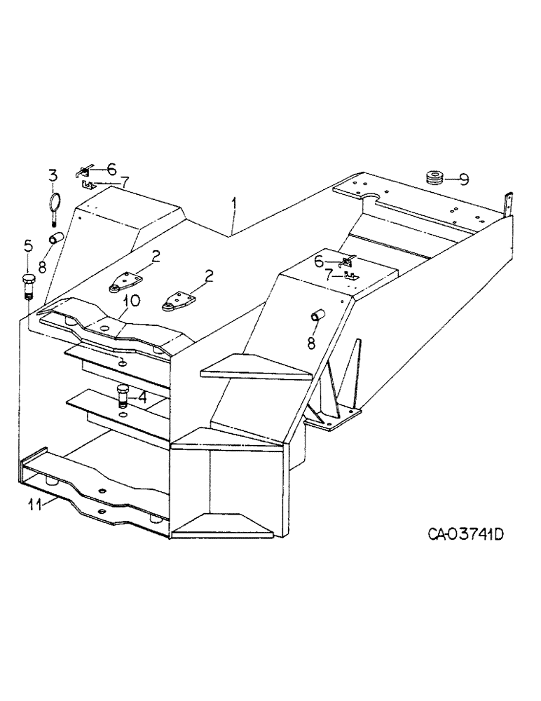 Схема запчастей Case IH 4366 - (09-01) - FRAME, FRONT FRAME, 4366 TRACTOR (12) - FRAME