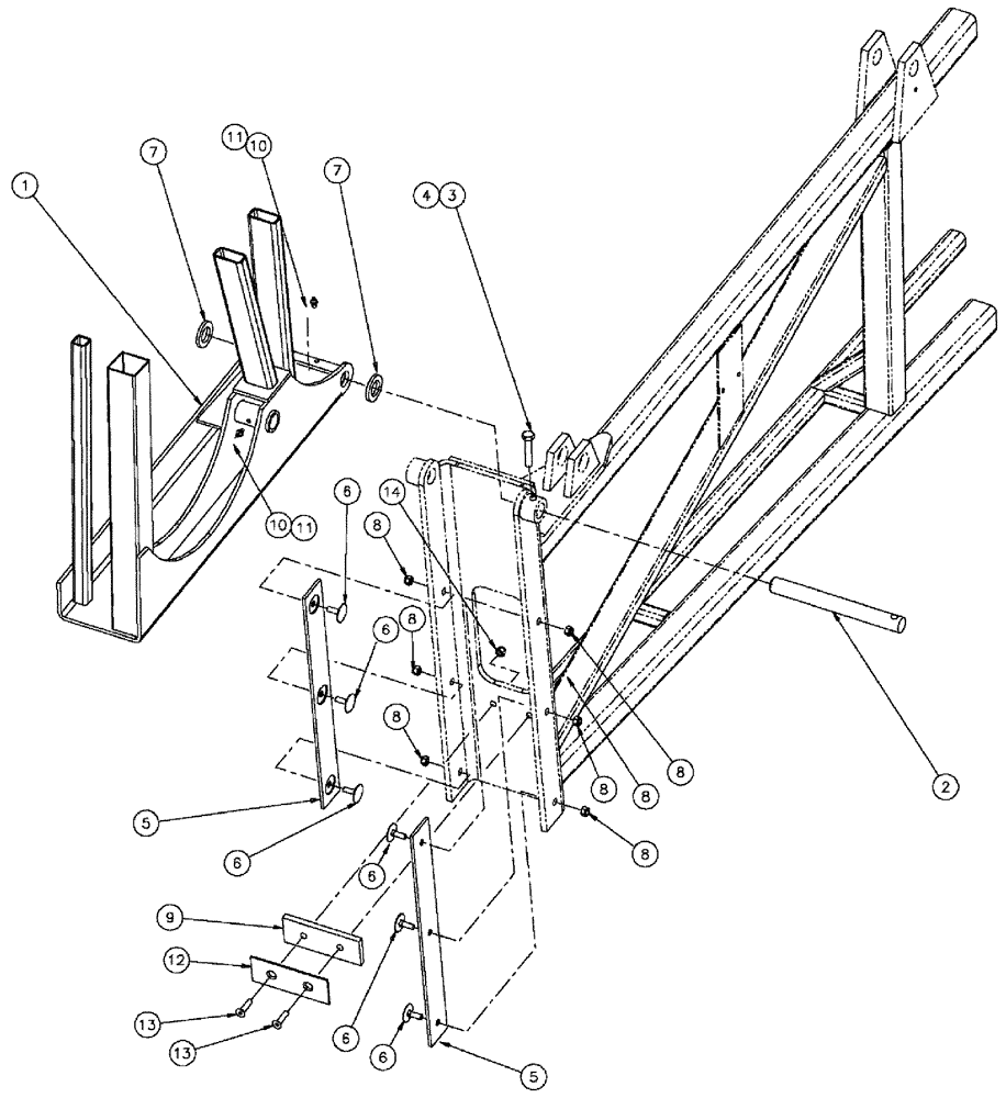 Схема запчастей Case IH SPX3310 - (08-023) - OUTER BOOM ASSEMBLY, L.H. - 80 (09) - BOOMS