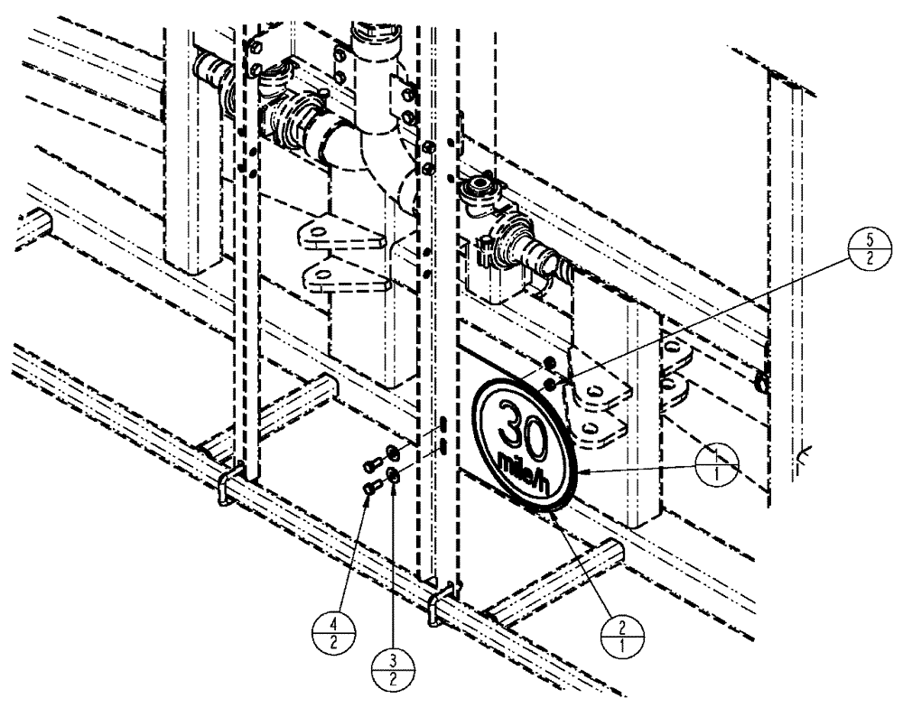 Схема запчастей Case IH SPX3320 - (10-006) - SPEED IDENTIFICATION SYMBOL (13) - DECALS