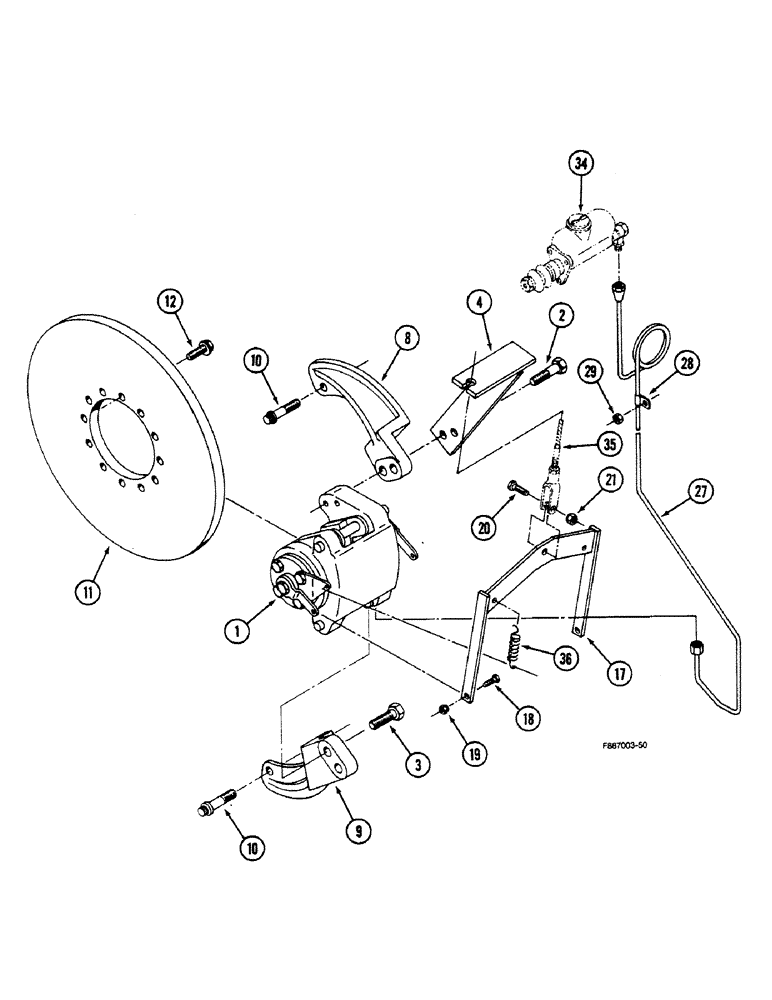 Схема запчастей Case IH 9150 - (7-06) - BRAKE SYSTEM, K598 AXLE (07) - BRAKES