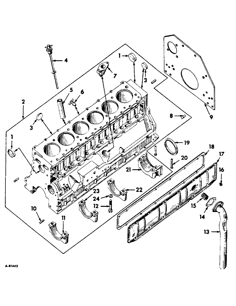 Схема запчастей Case IH 303 - (373) - C-221 ENGINE, 3-9/16 X 3-11/16, CRANKCASE AND RELATED PARTS (10) - ENGINE