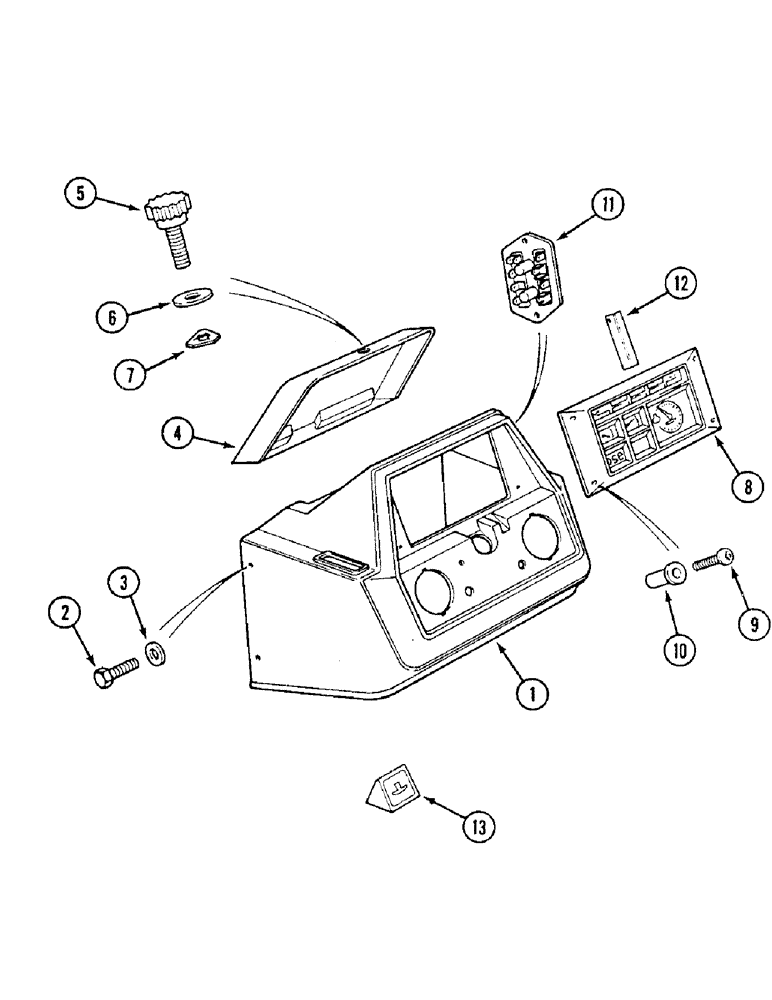 Схема запчастей Case IH 1494 - (9-406) - INSTRUMENT PANEL, TRACTORS WITH CAB (09) - CHASSIS/ATTACHMENTS