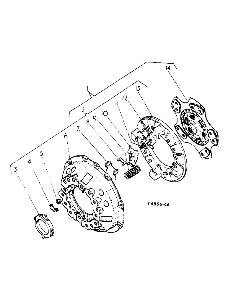 Схема запчастей Case IH 276 - (6-19) - 11 INCH HEAVY DUTY SINGLE CLUTCH AND FLYWHEEL (06) - POWER TRAIN