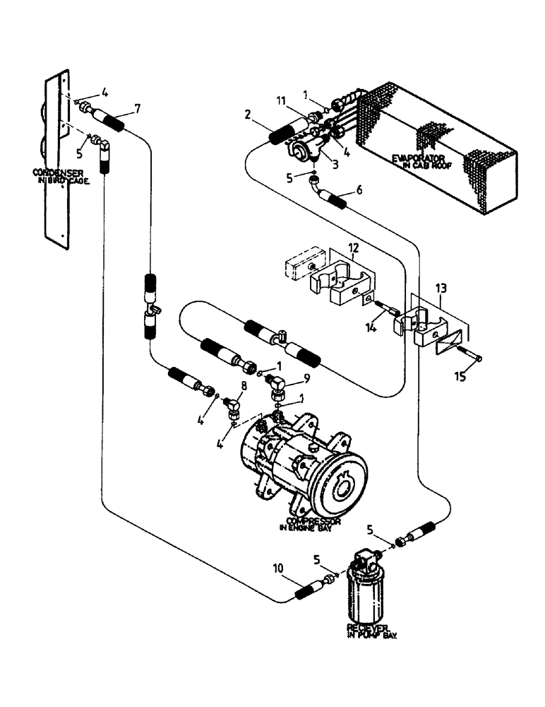 Схема запчастей Case IH 7000 - (B06-37) - HYDRAULIC CIRCUIT, AIR CONDITIONER Hydraulic Components & Circuits