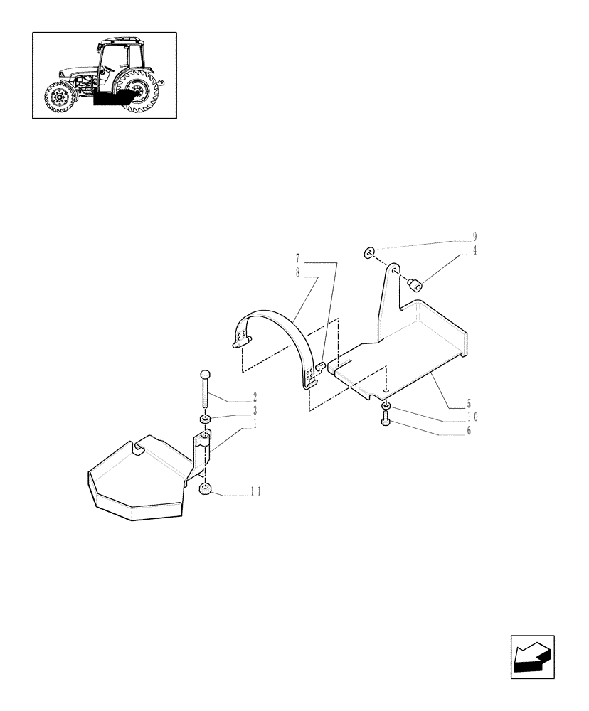 Схема запчастей Case IH JX1095C - (1.14.7[01]) - FUEL TANK SUPPORT - C5540 (02) - ENGINE EQUIPMENT