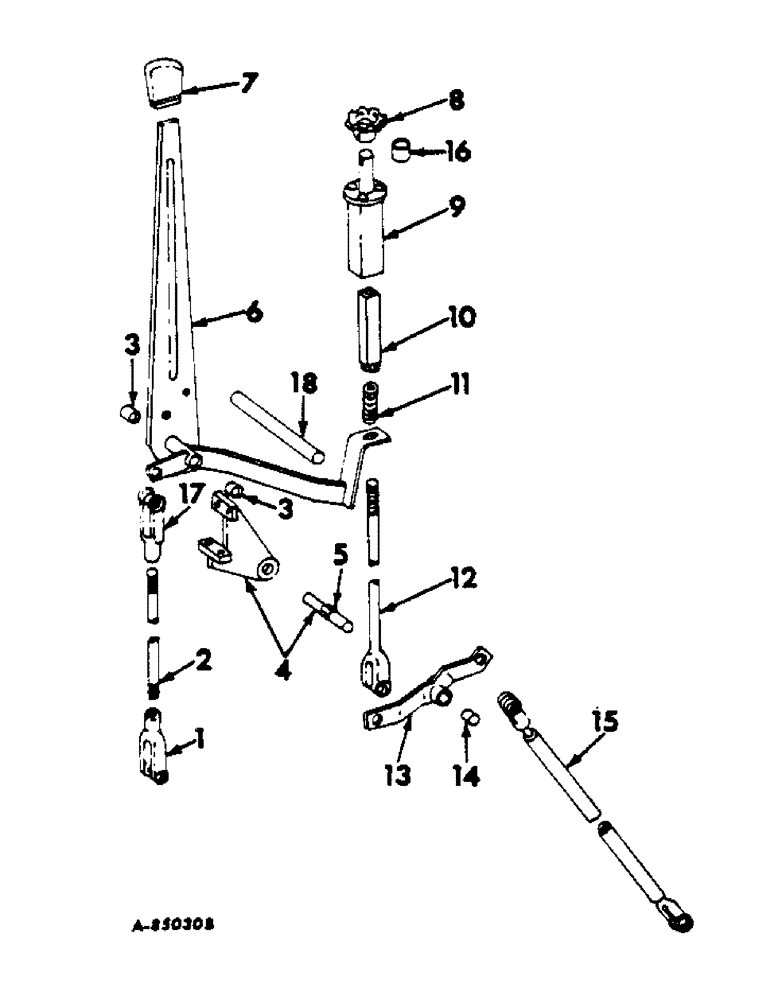 Схема запчастей Case IH 622 - (H-16) - CONTROLS, DRUM HEIGHT AND DOWN STOP CONTROLS Controls
