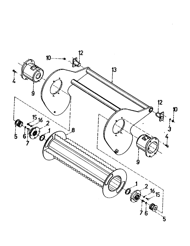 Схема запчастей Case IH 7000 - (A02-09) - MAINFRAME, POWER KNOCKDOWN ROLLER Mainframe & Functioning Components