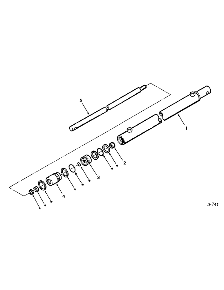 Схема запчастей Case IH 8450 - (107) - CYLINDER, HYDRAULIC, TAILGATE (07) - HYDRAULICS