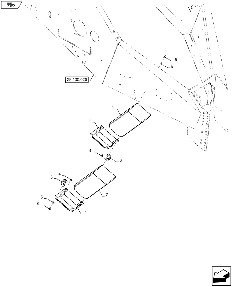 Схема запчастей Case IH LB324P - (05.102.010) - WHEEL CHOCK - C098 (05) - SERVICE & MAINTENANCE