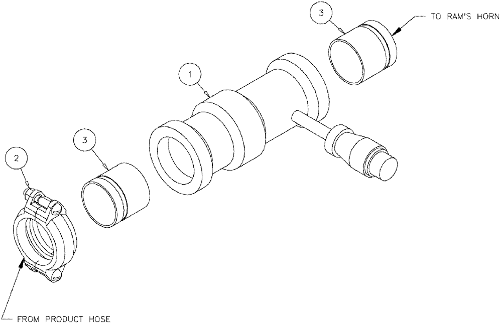 Схема запчастей Case IH 610 - (05-055) - FLOWMETER GROUP 3" Liquid Plumbing