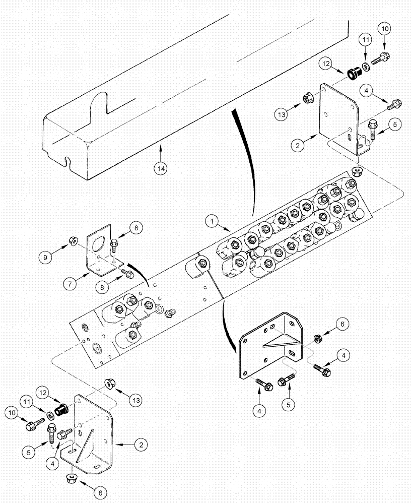 Схема запчастей Case IH 620 - (08-21) - MANIFOLD VALVE AND MOUNTING (07) - HYDRAULICS