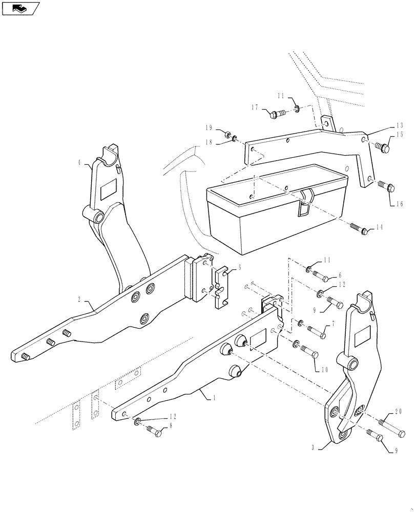 Схема запчастей Case IH L570 - (82.100.01) - SUBFRAME SET, FARMALL U/JXU - 730881006 (82) - FRONT LOADER & BUCKET