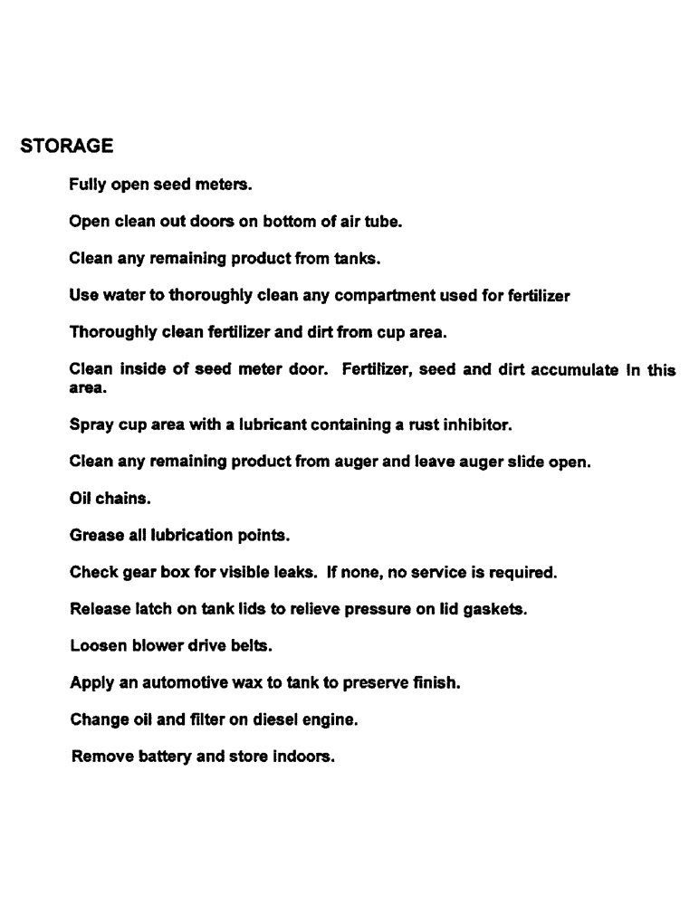 Схема запчастей Case IH 2400 - (B24) - STORAGE 