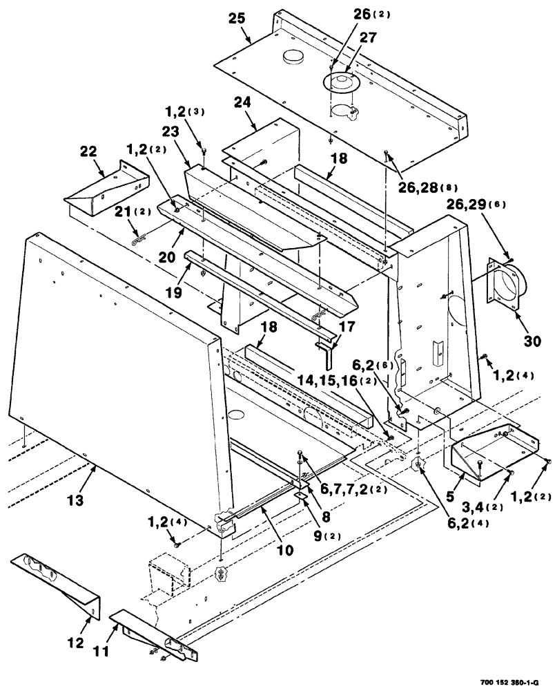 Схема запчастей Case IH 8880 - (07-050) - RADIATOR SUPPORT ASSEMBLY (S.N. CFH0155350 AND LATER) (10) - ENGINE