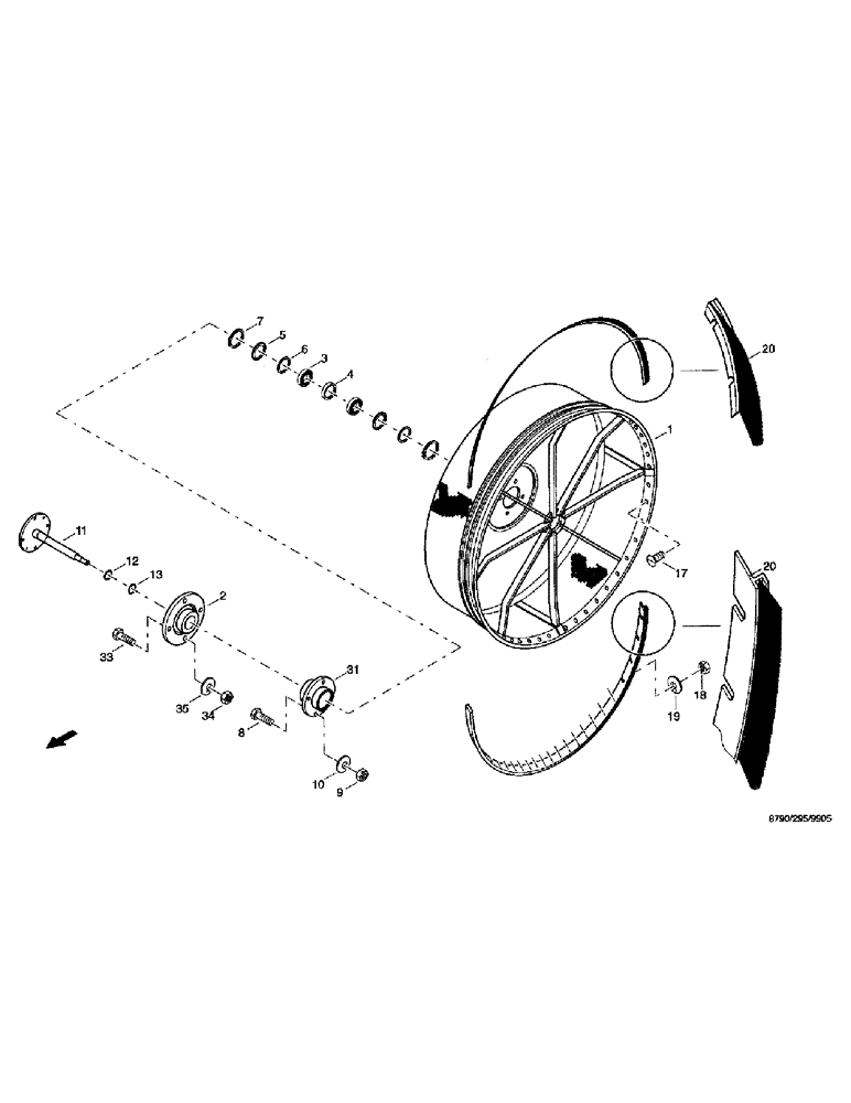 Схема запчастей Case IH 8790 - (058) - RADIATOR SYSTEM, SCREENING CYLINDER (10) - ENGINE