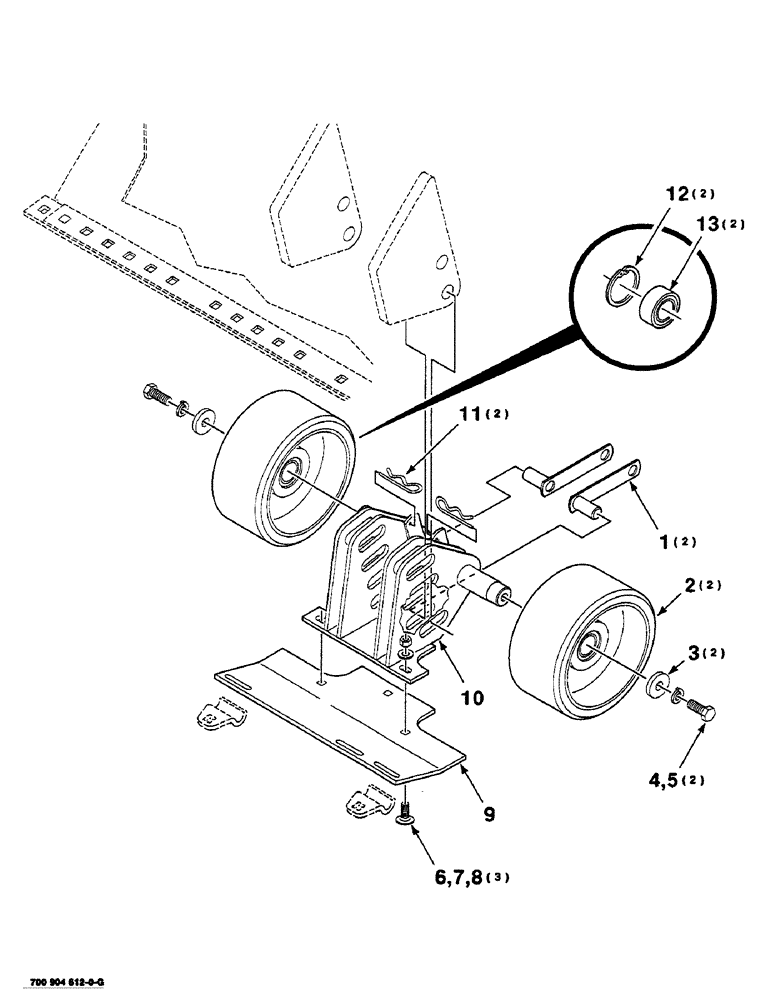 Схема запчастей Case IH SC414 - (9-22) - GAUGE WHEEL KIT, 14 FOOT, HK60979 GAUGE WHEEL KIT COMPLETE (09) - CHASSIS