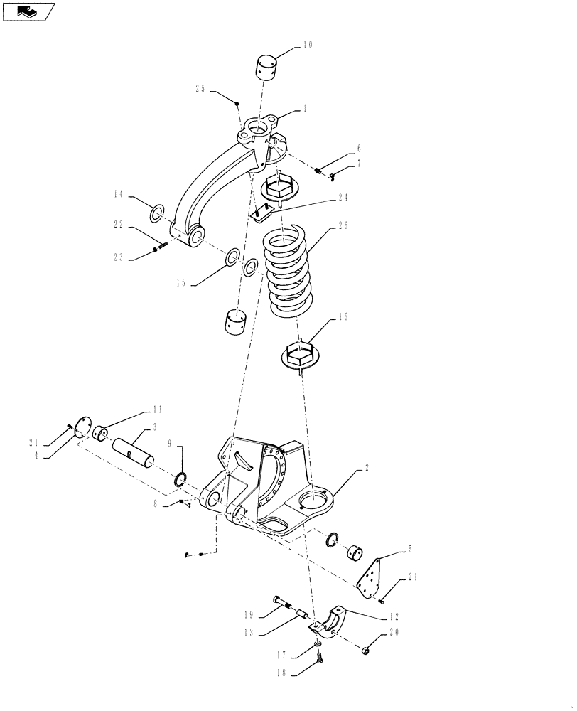 Схема запчастей Case IH 4430 - (48.110.01) - STRUT ASSEMBLY (48) - TRACKS & TRACK SUSPENSION