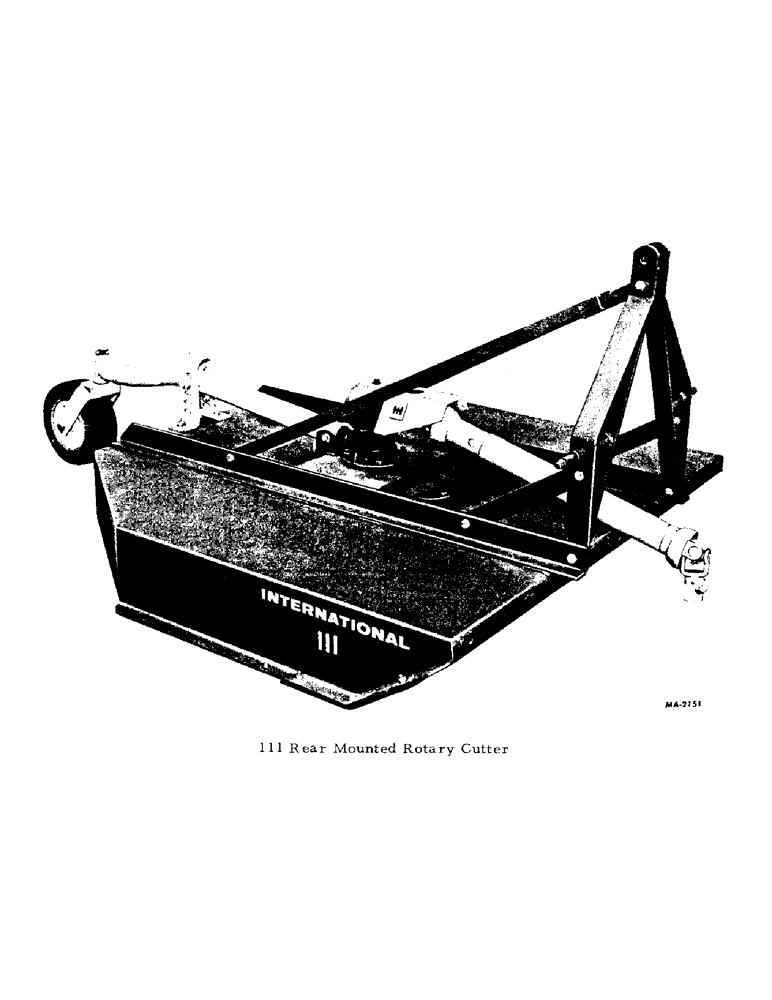 Схема запчастей Case IH 111 - (T-2) - 111 ROTARY CUTTER 