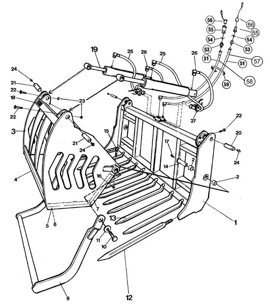 Схема запчастей Case IH LX730 - (82.300.AQ[38]) - SILOCUT 150 (82) - FRONT LOADER & BUCKET