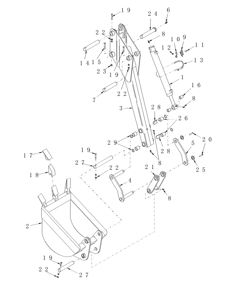 Схема запчастей Case IH 758C - (10) - DIPPERSTICK & BUCKET - 758C 