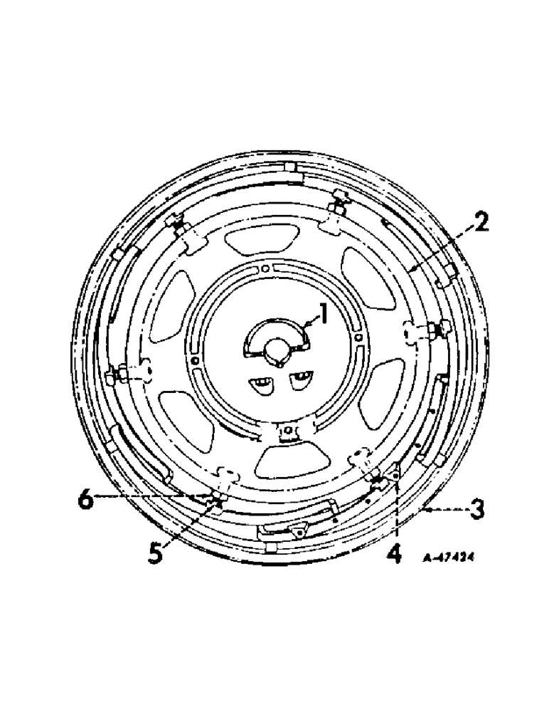 Схема запчастей Case IH 2856 - (L-08) - WHEELS AND WHEEL WEIGHTS, POWER ADJUSTED REAR WHEELS, FARMALL TRACTORS Wheels & Wheel Weights