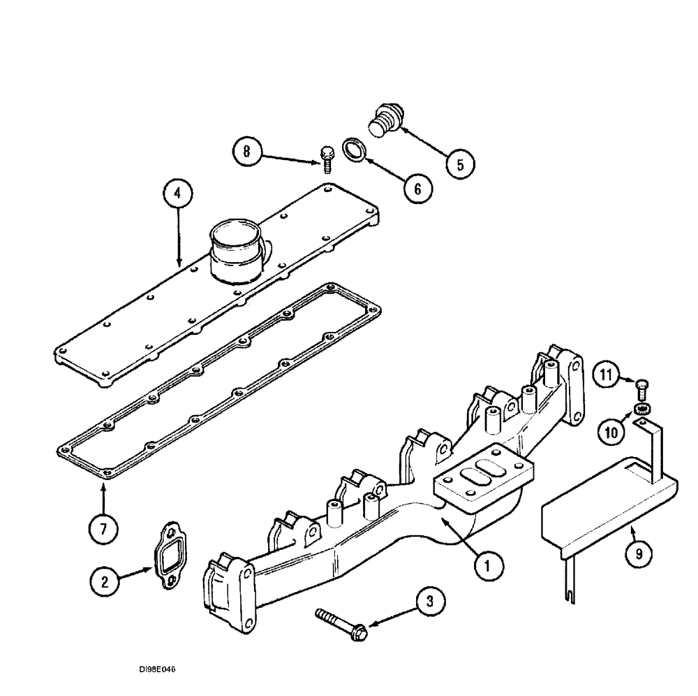 Схема запчастей Case IH SPX3150 - (036) - ENGINE, MANIFOLD, SPX3150 (10) - ENGINE